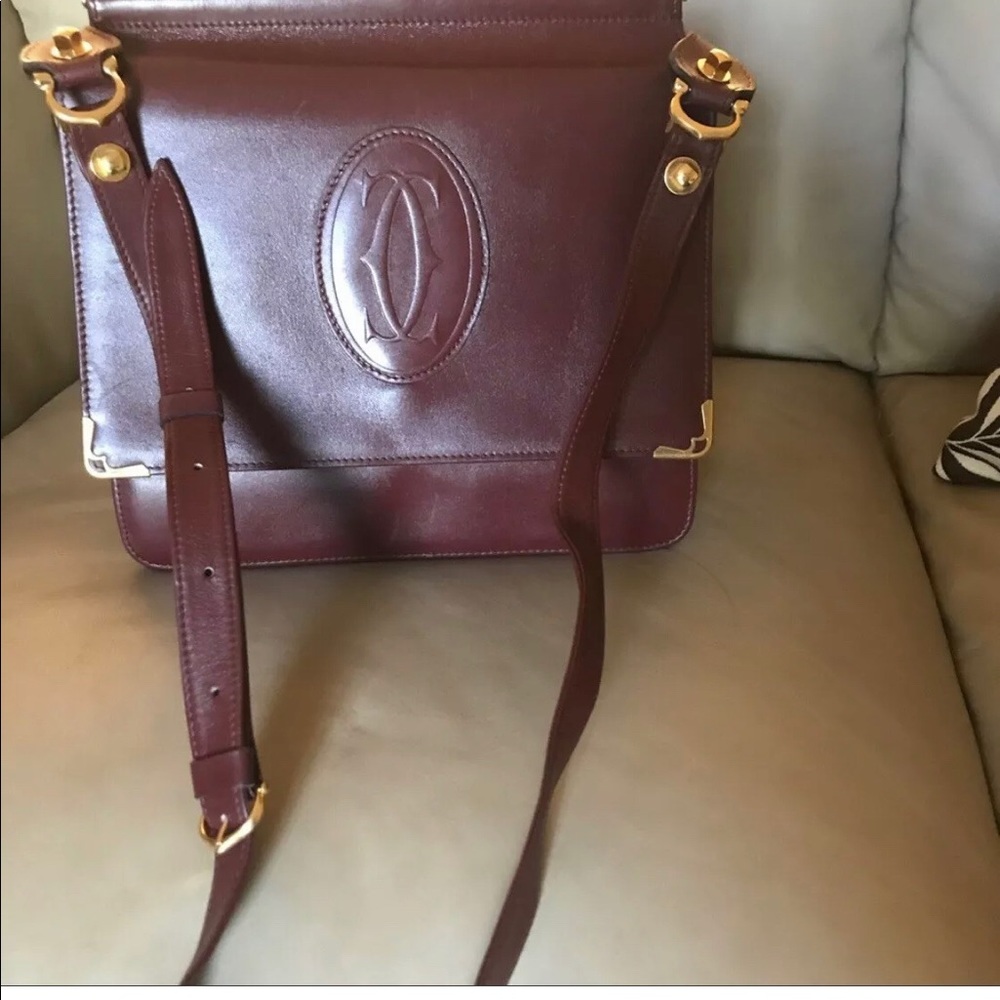 Must De Cartier Double Sided Flap Shoulder Bag